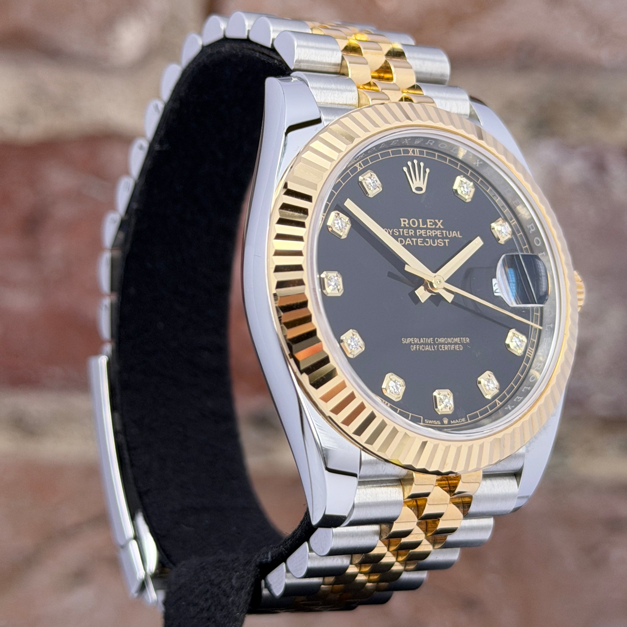 Rolex Datejust 41 - Schwarzes Zifferblatt mit Diamanten, Modell 2024, Ref.126333