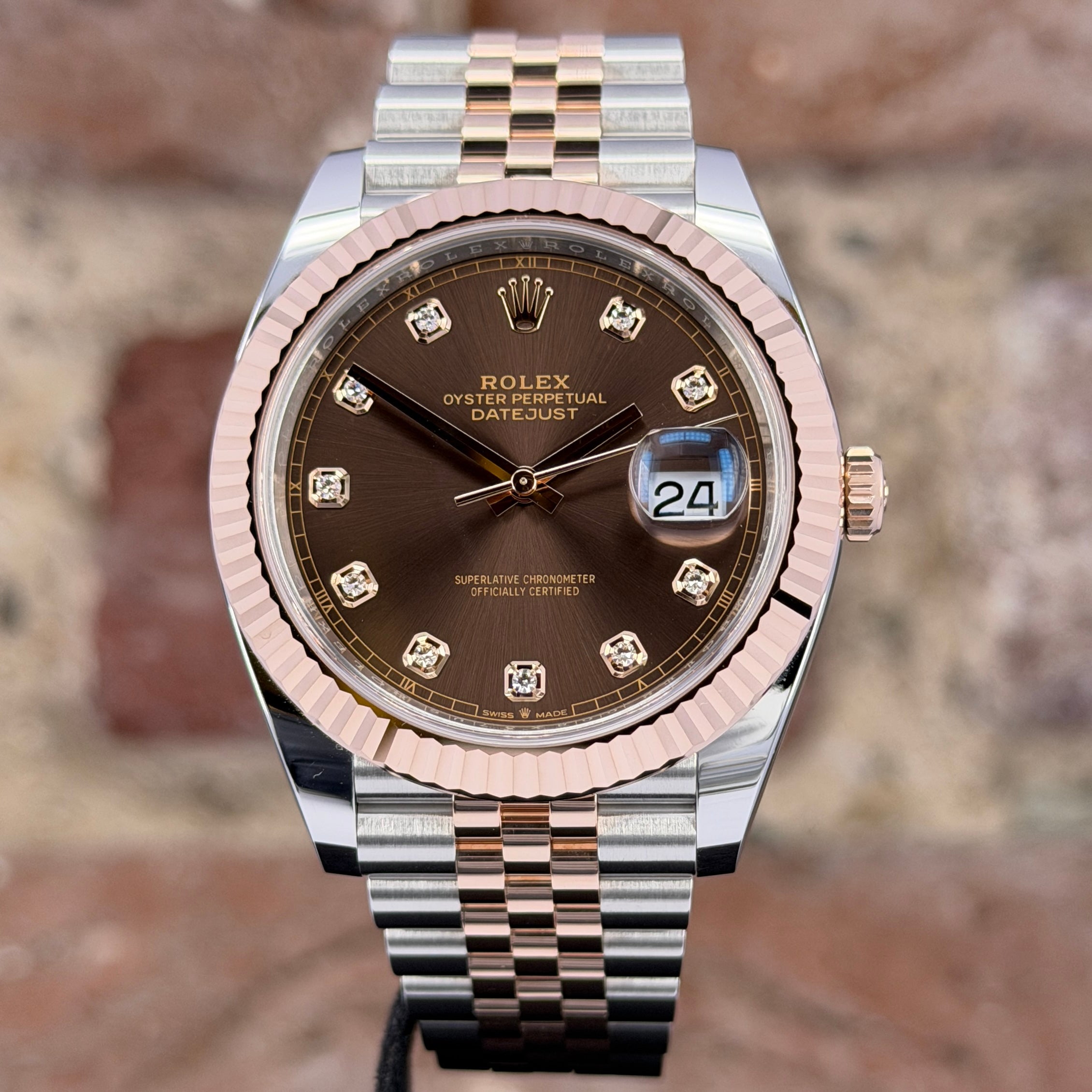 Rolex Datejust 41 - Braunes Zifferblatt mit Diamanten, Ref.126331 , Modell 2025