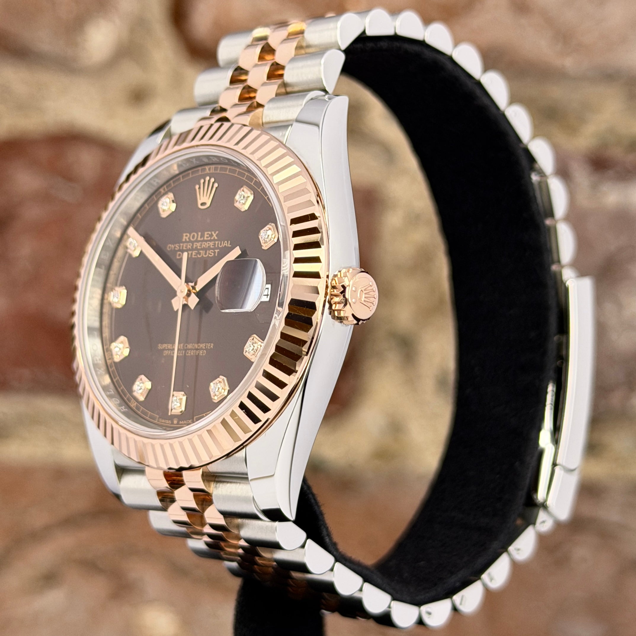Rolex Datejust 41 - Braunes Zifferblatt mit Diamanten, Ref.126331 , Modell 2025