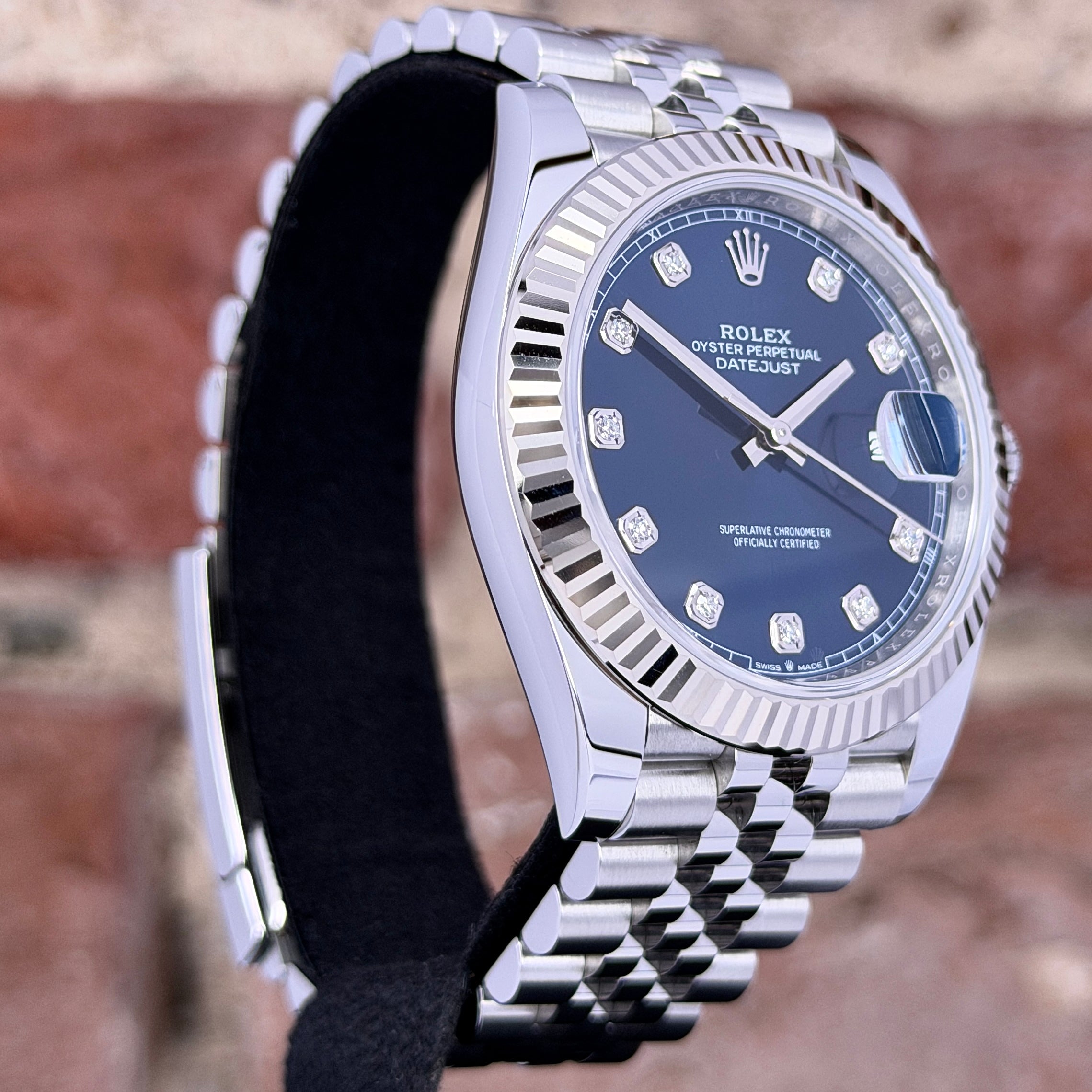 Rolex Datejust 41 - Blaues Zifferblatt mit Diamanten - Modell 2026,Ref.126334
