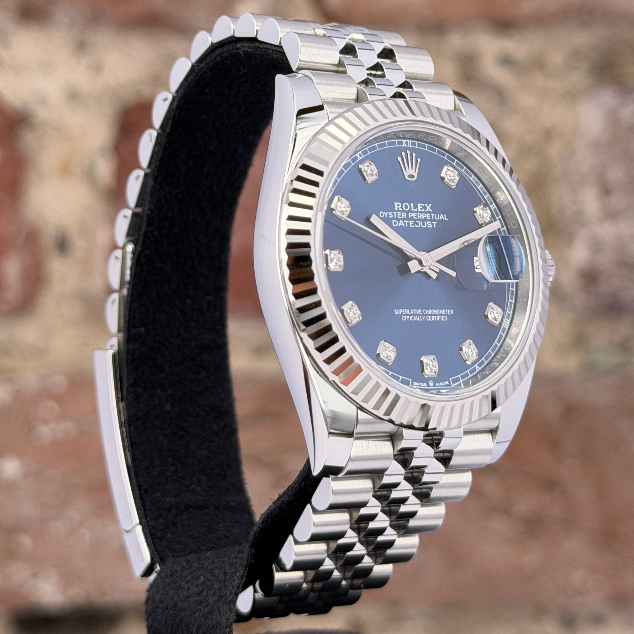 Rolex Datejust 41 - Blaues Zifferblatt mit Diamanten, Modell 2024, Ref.126334
