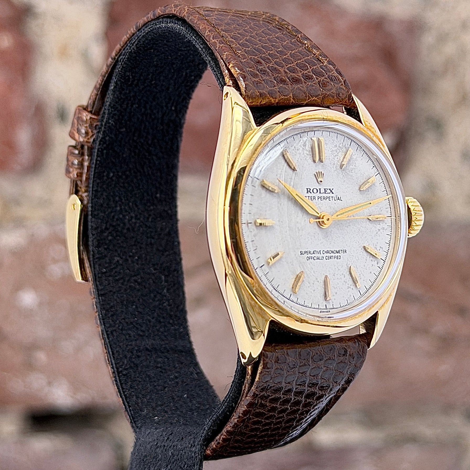 Rolex Oyster Perpetual 34 - Cremefarbiges Zifferblatt, Ref. 6048, Modell ca. 1952