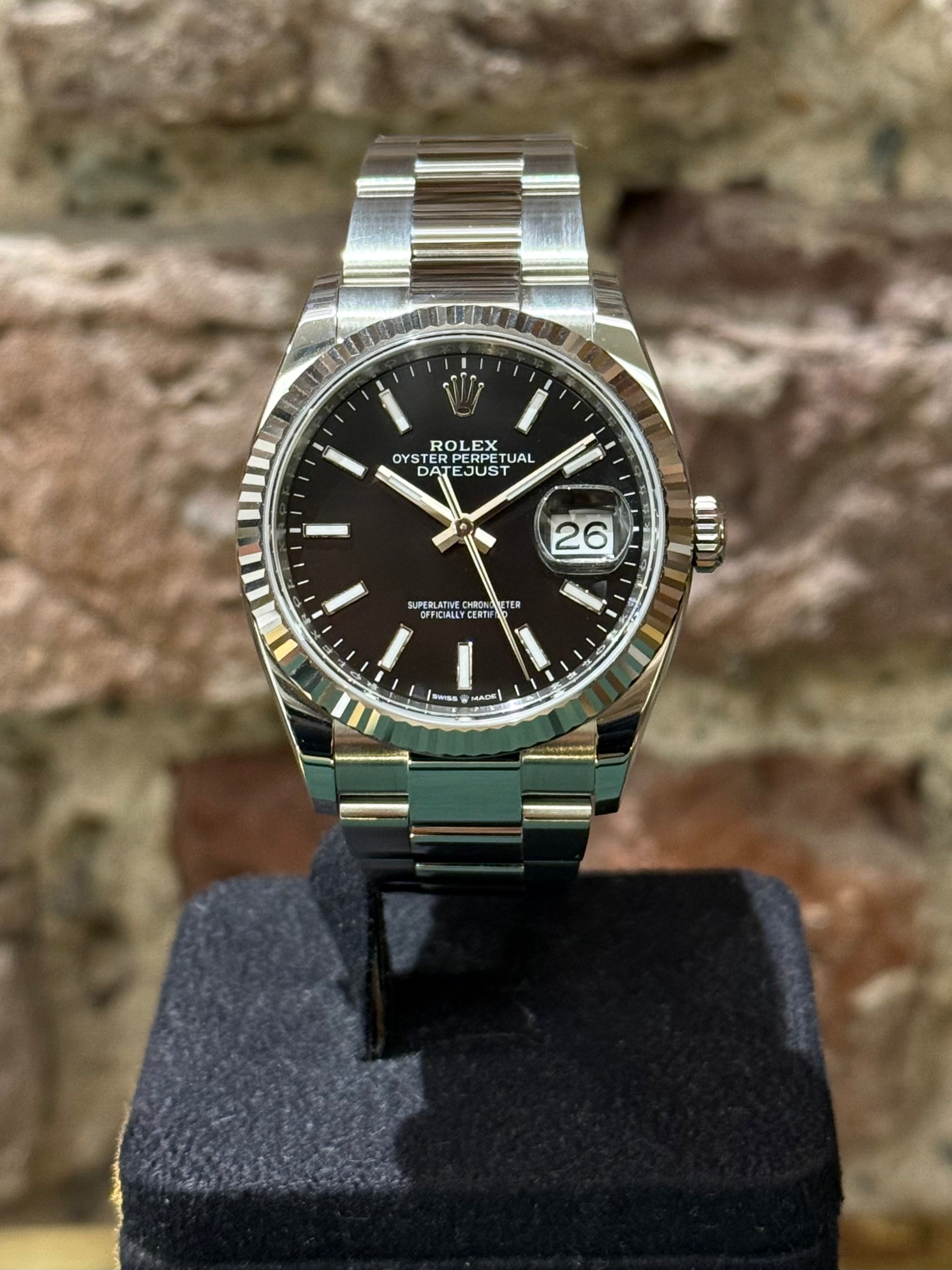 Rolex Datejust 36 - Schwarzes Ziffernblatt, Modell 2024, Ref. 126234