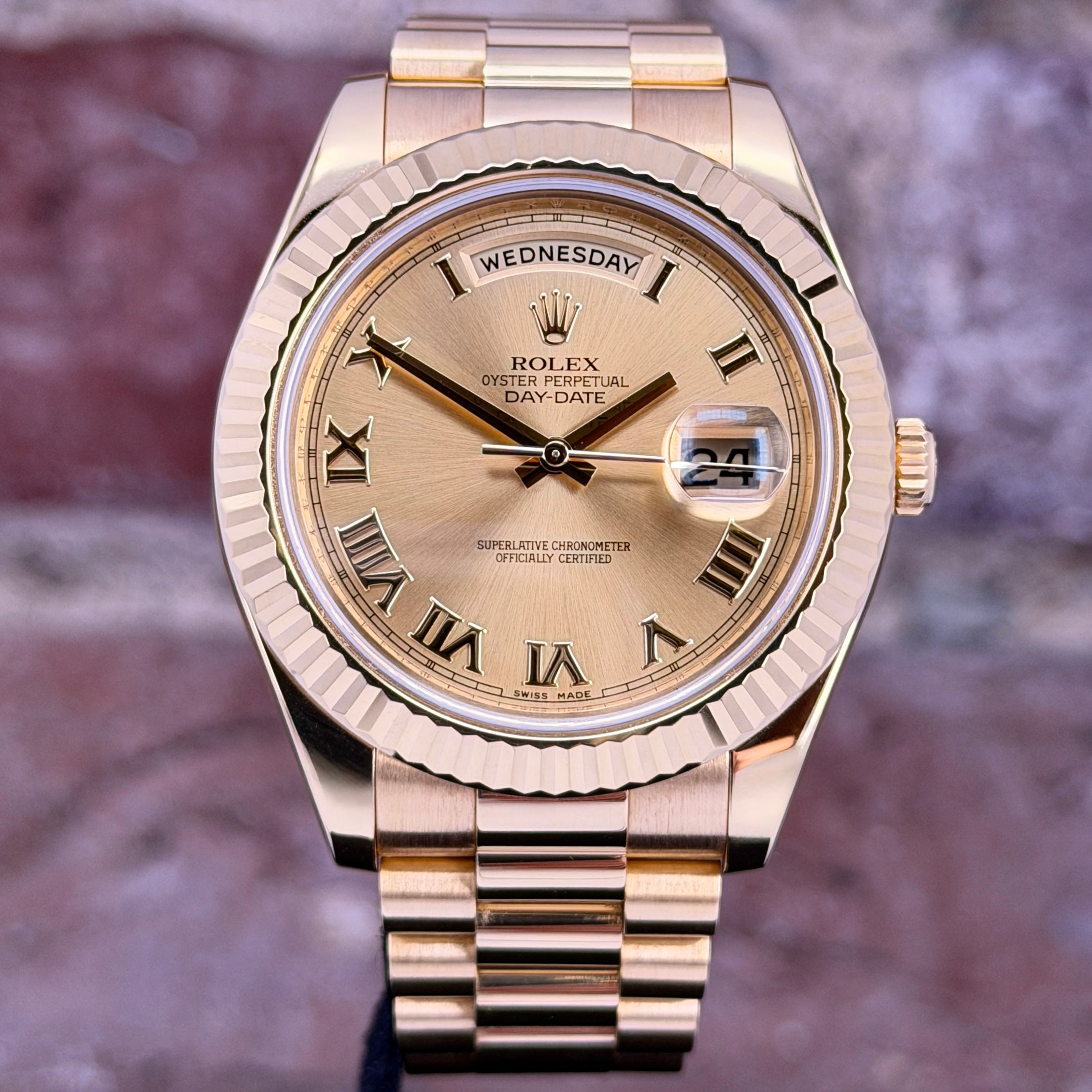 Rolex Daydate 41 - Champagner Zifferblatt, Modell 2012, Ref.218238