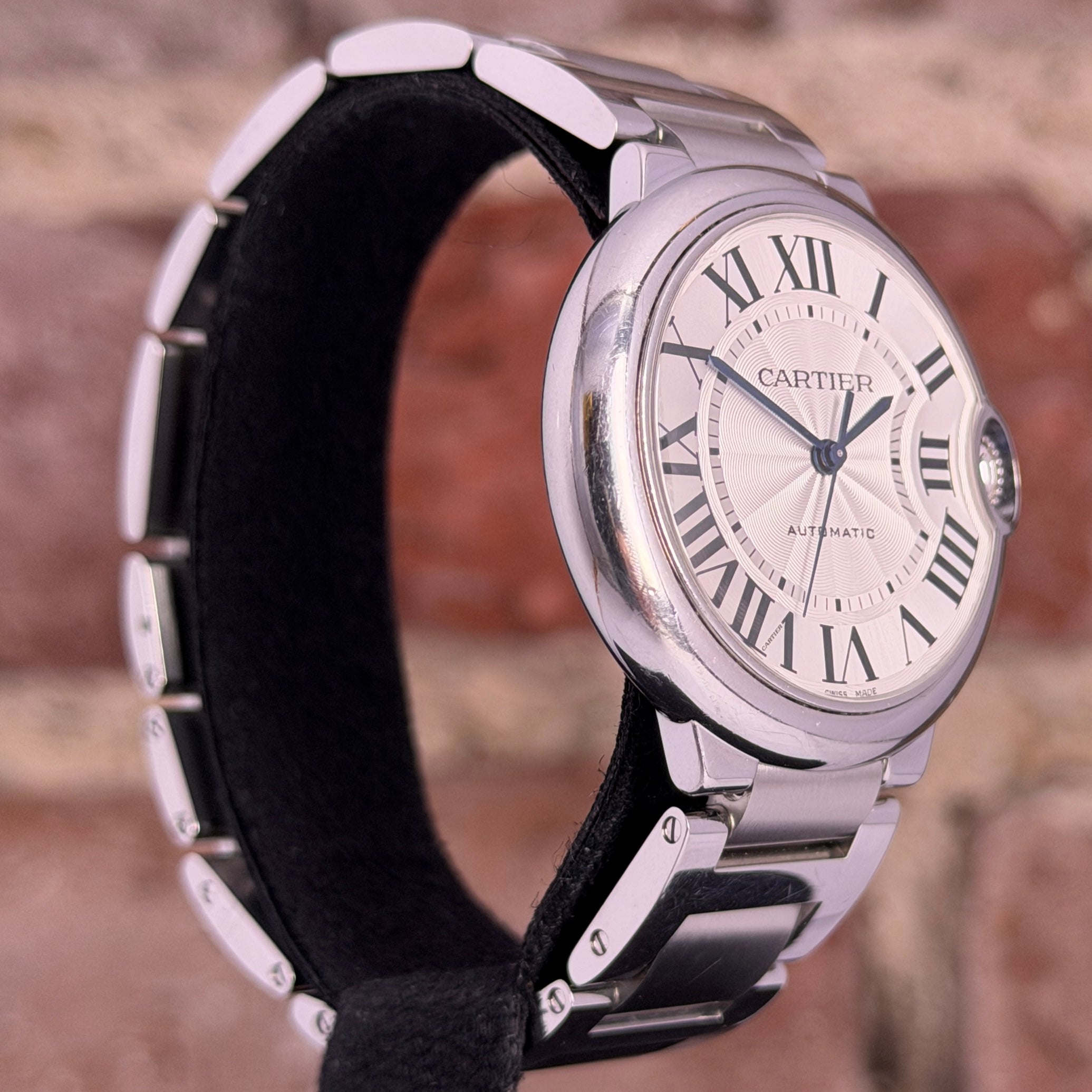 Cartier Ballon Bleu 36 - Silbernes Zifferblatt, Ref.3284
