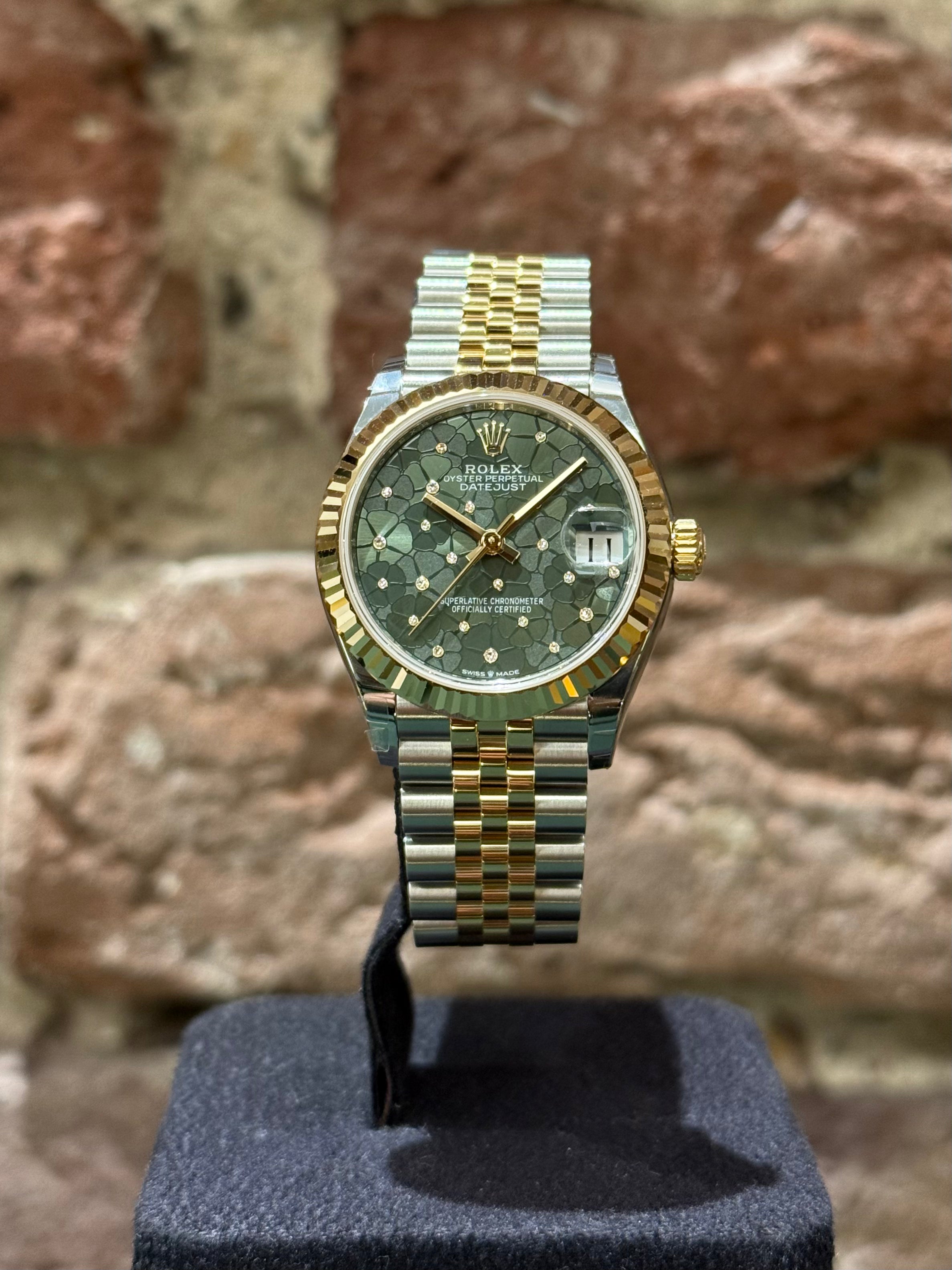 Rolex Datejust 31 - Grünes Zifferblatt mit Diamanten, Modell 2025, Ref.278273