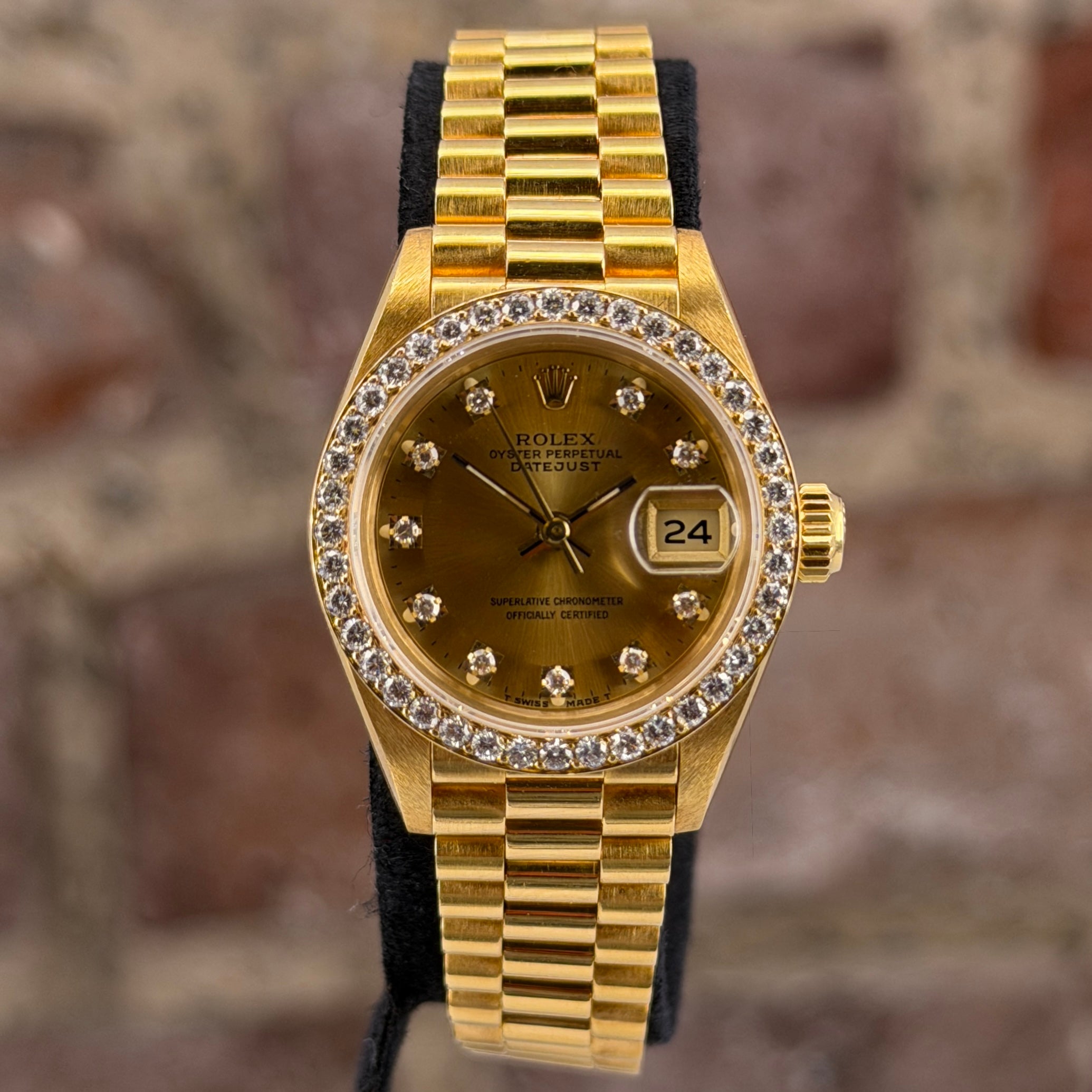 Rolex Datejust 26, Champagner Zifferblatt mit Diamanten, Modell ca.1990, Ref.69178