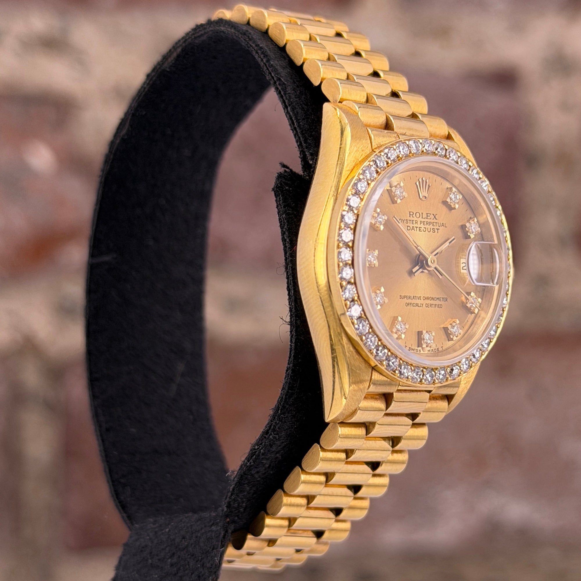 Rolex Datejust 26, Champagner Zifferblatt mit Diamanten, Modell ca.1990, Ref.69178